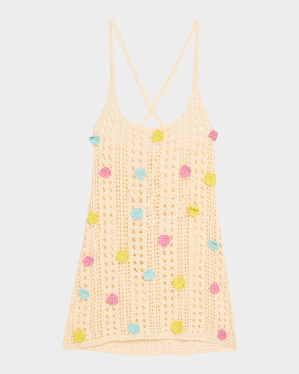 Zoie Floral Crochet Coverup Dress